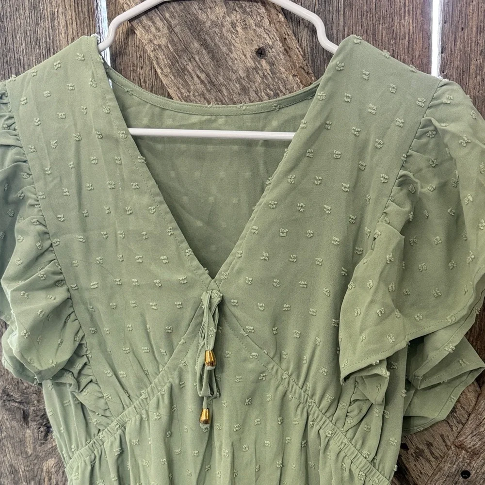 Cupshe Green Ruffle Summer Dress - Picture 4 of 5